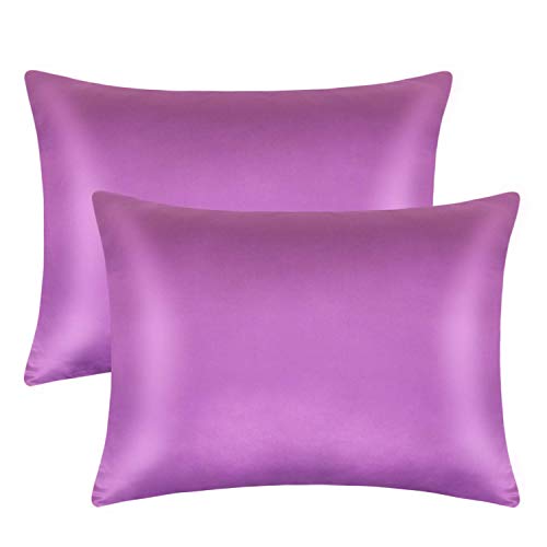 Satin Throw Pillow Covers Set of 2